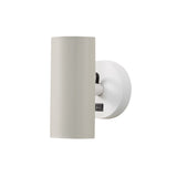 Brim Sconce: Round + With Switch + Silk Grey + Matt White