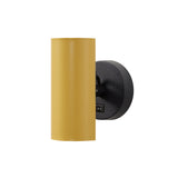 Brim Sconce: Round + With Switch + Ochre Yellow + Matt Black