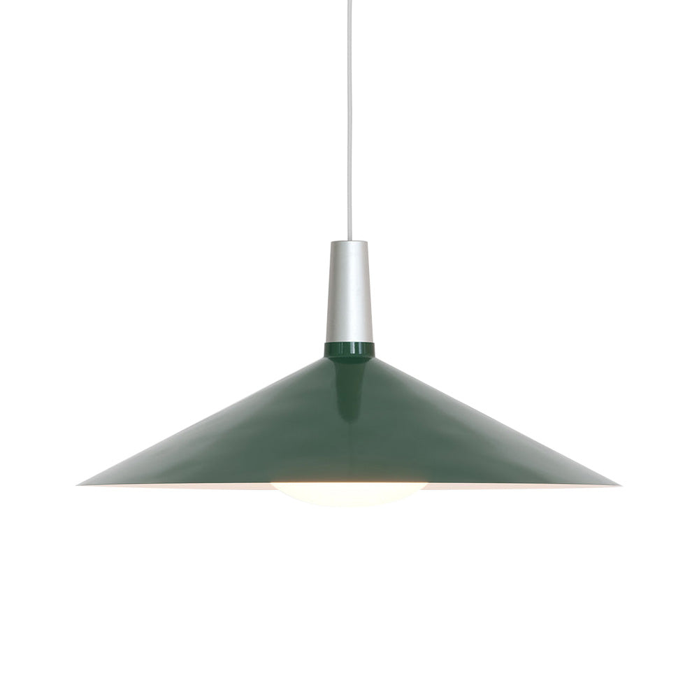 Bower Pendant Light: Large - 23.6 + Green+ With Oval II