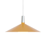 Bower Pendant Light: Large - 23.6 + Yellow + With Oval II
