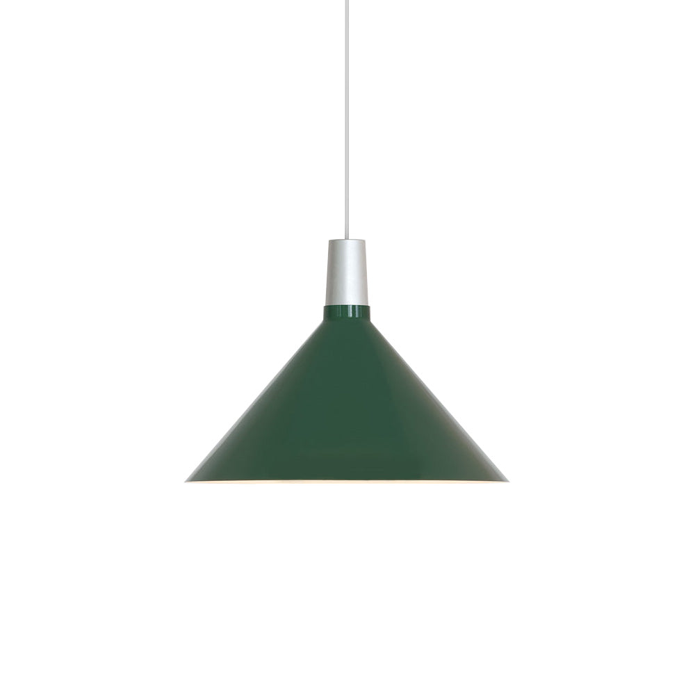 Bower Pendant Light: Medium - 13.8 + Green + Without Bulb