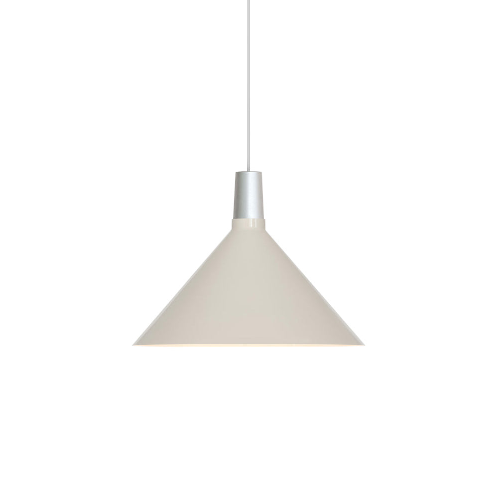 Bower Pendant Light: Medium - 13.8 + White + Without Bulb