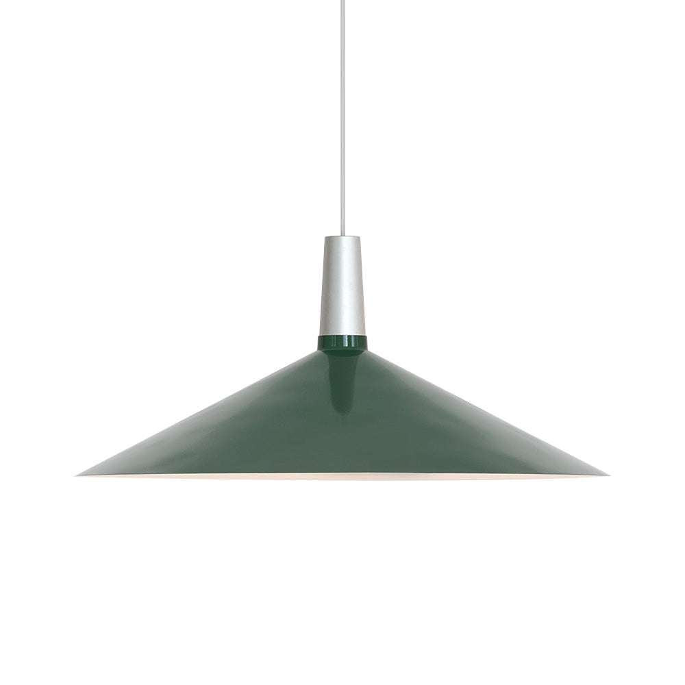 Bower Pendant Light: Large - 23.6 + Green + Without Bulb