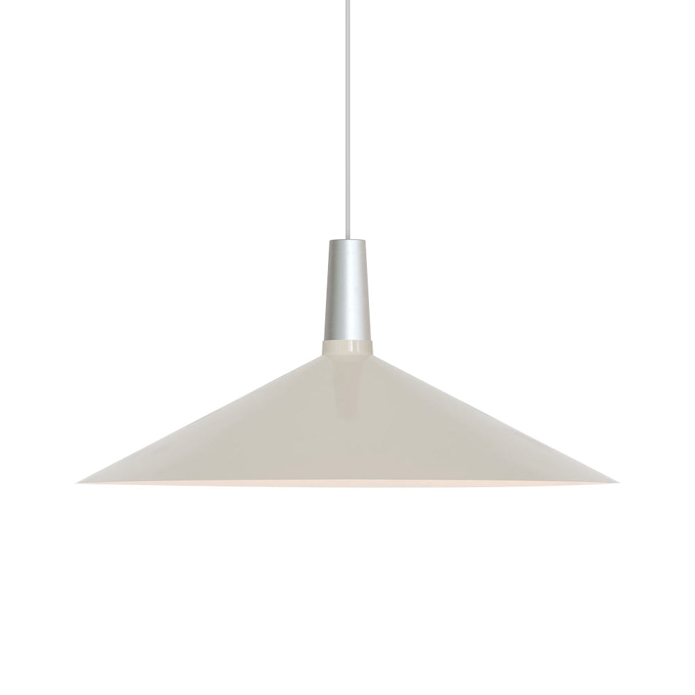 Bower Pendant Light: Large - 23.6 + White + Without Bulb
