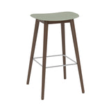 Fiber Bar + Counter Stool: Wood Base + 
Bar + Stained Dark Brown + Dusty Green