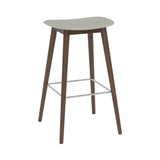Fiber Bar + Counter Stool: Wood Base + 
Bar + Stained Dark Brown + Grey