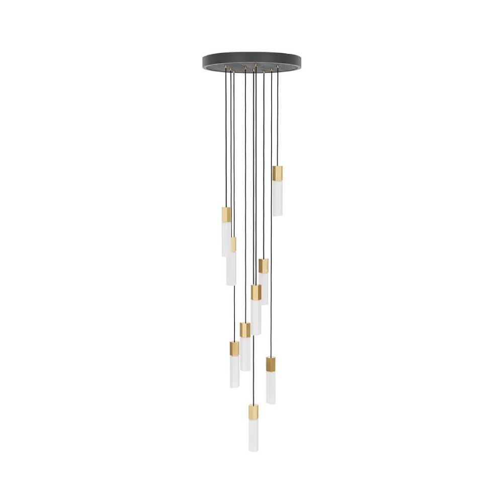 Basalt Nine Pendant: Brass