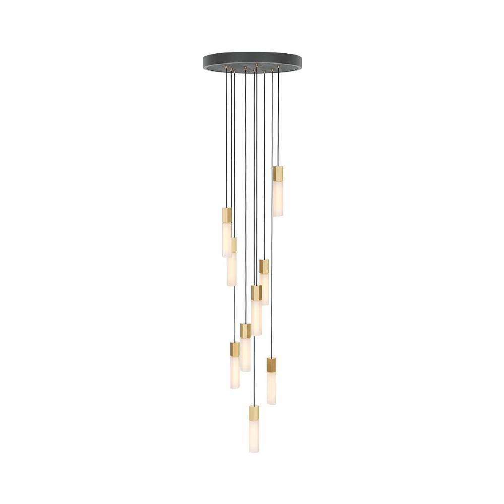 Basalt Nine Pendant: Brass