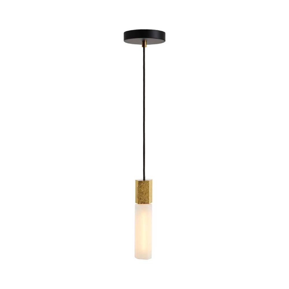 Basalt Single Pendant: Brass