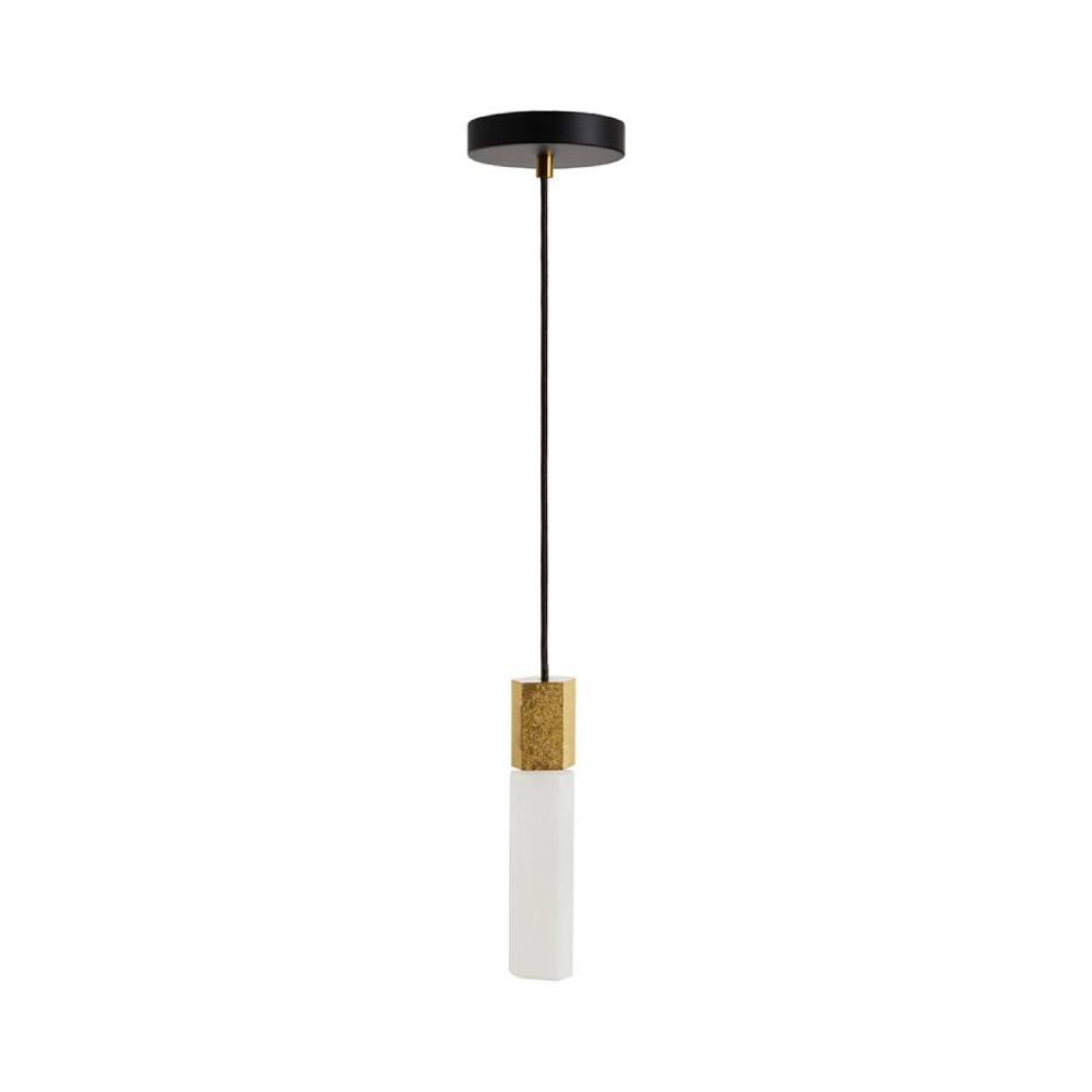 Basalt Single Pendant: Brass