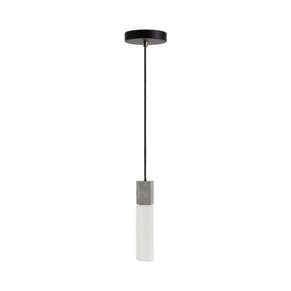Basalt Single Pendant: Stainless Steel