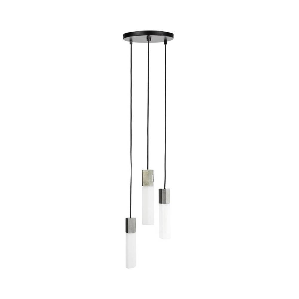 Basalt Triple Pendant: Stainless Steel