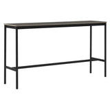 Base High Table: 190 + High + Narrow + Black + Black Laminate + Plywood Edge
