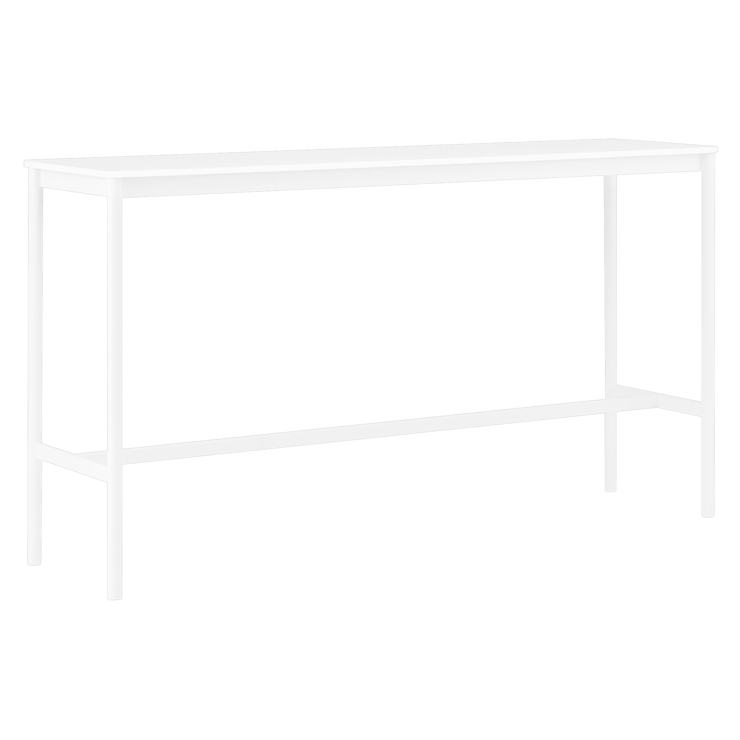 Base High Table: 190 + High + Narrow + White + White Laminate + White ABS Edge