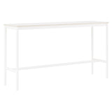 Base High Table: 190 + High + Narrow + White + White Laminate + Plywood Edge