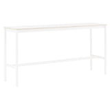Base High Table: 190 + Low + Narrow + White + White Laminate + Plywood Edge