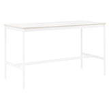 Base High Table: 190 + Low + Wide + White + White Laminate + Plywood Edge