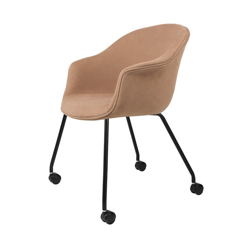 Bat Meeting Chair: 4 Legs with Castors + Full Upholstered