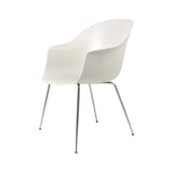 Bat Dining Chair: Conic Base + Alabaster White + Chrome