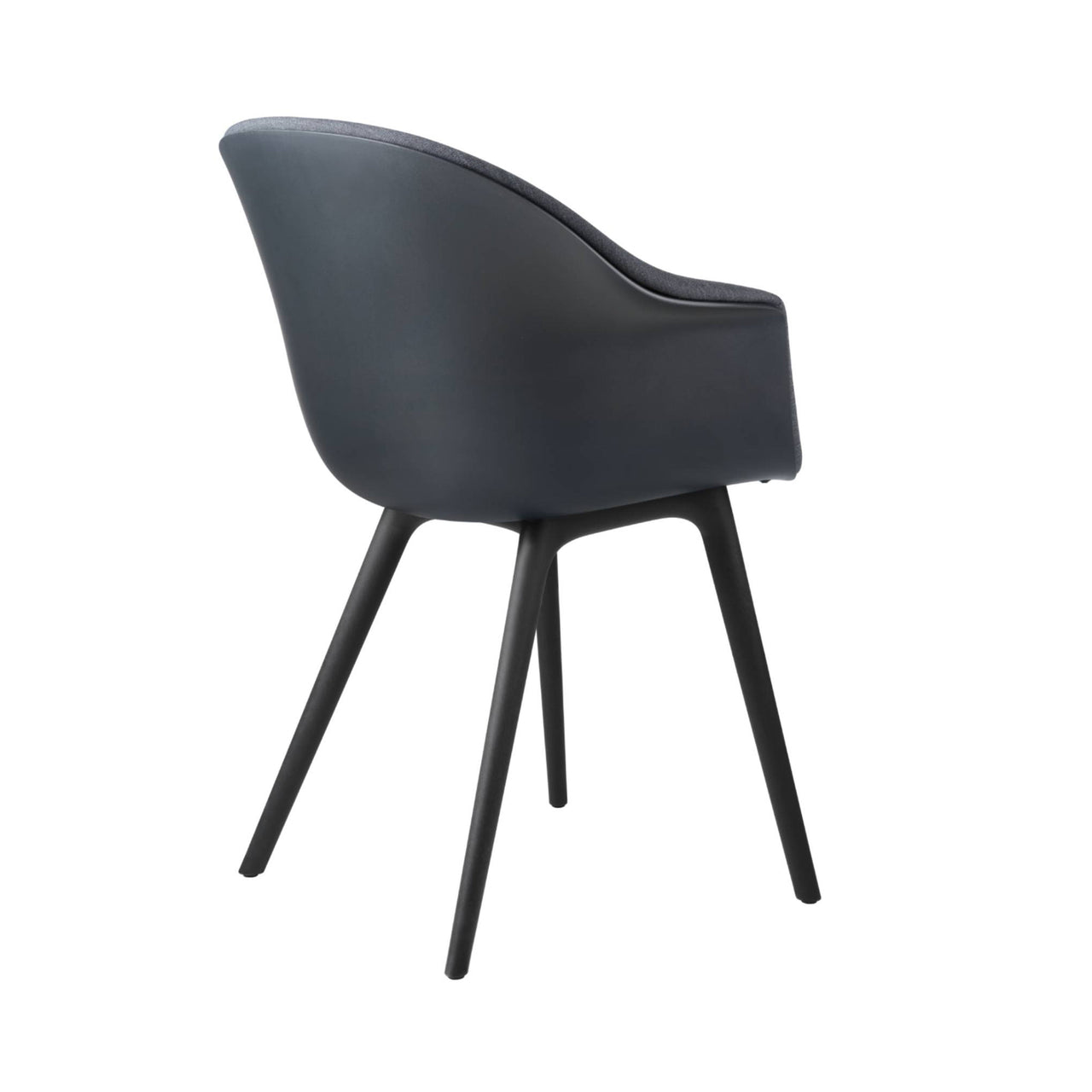 Beetle Dining Chair: Plastic Base + Front Upholstered