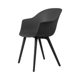 Bat Outdoor Dining Chair: Plastic Base + Black + Without Cushion