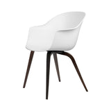 Bat Dining Chair: Alabaster White + Smoked Oak