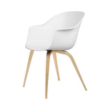 Bat Dining Chair: Alabaster White + Oak