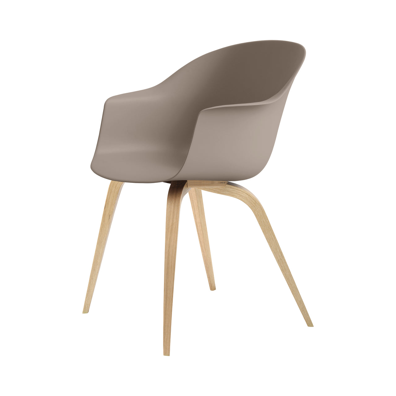 Bat Dining Chair: New Beige + Oak