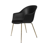 Bat Dining Chair: Conic Base + Black + Antique Brass