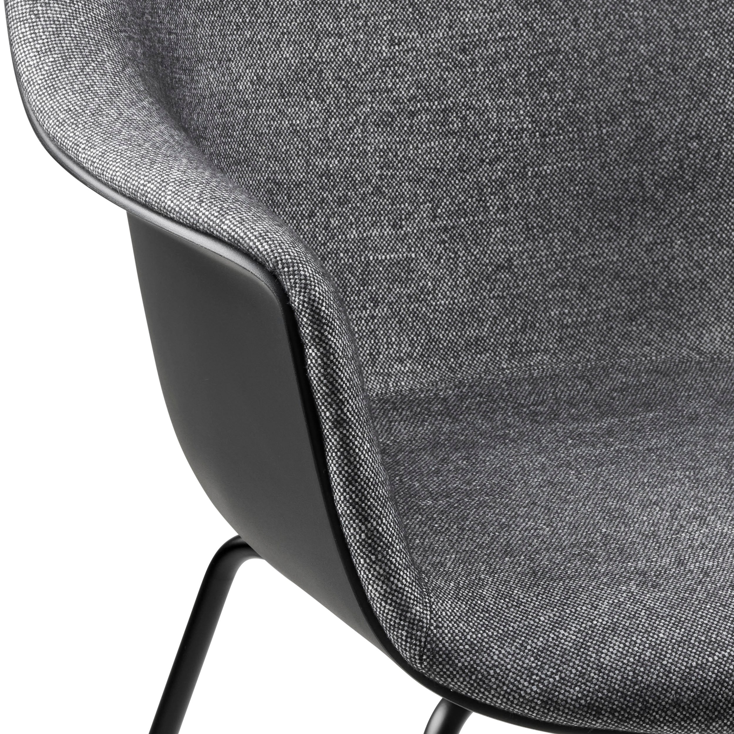 Bat Dining Chair: Conic Base + Front Upholstered + DI