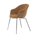 Bat Dining Chair: Conic Base + Fully Upholstered + Chrome