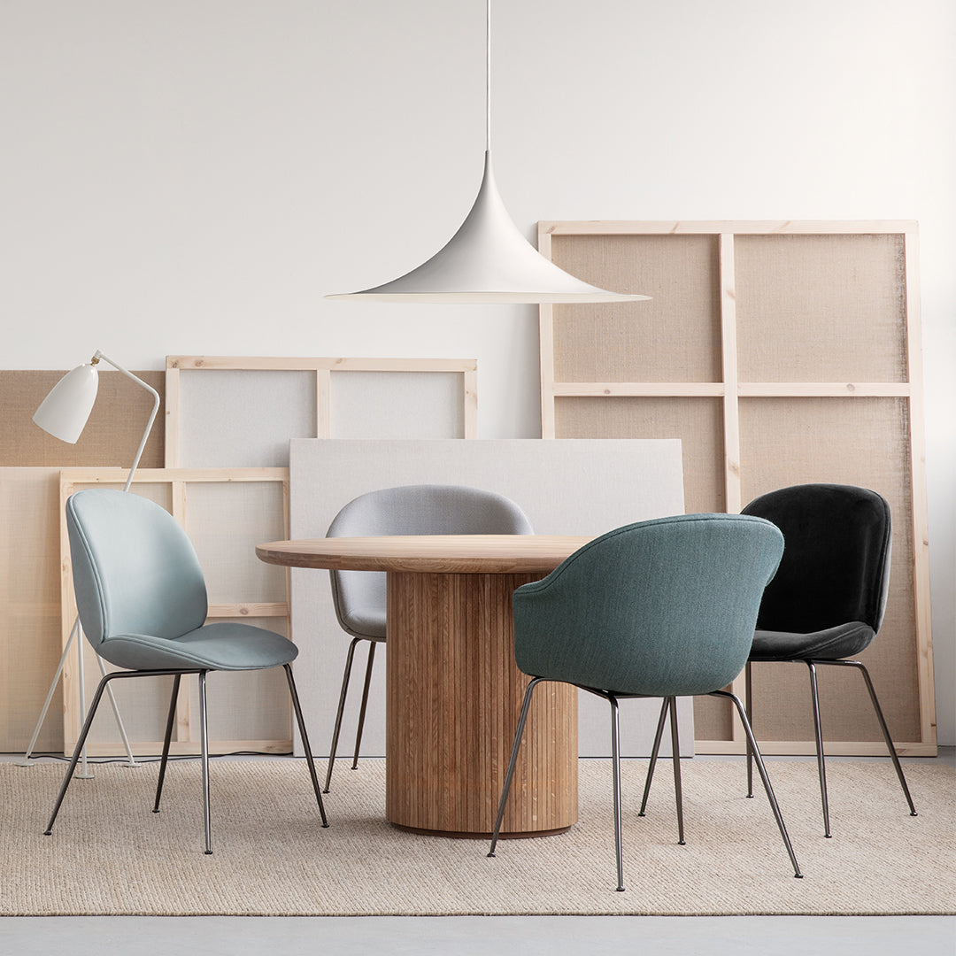 Bat Dining Chair: Conic Base + Fully Upholstered + LS