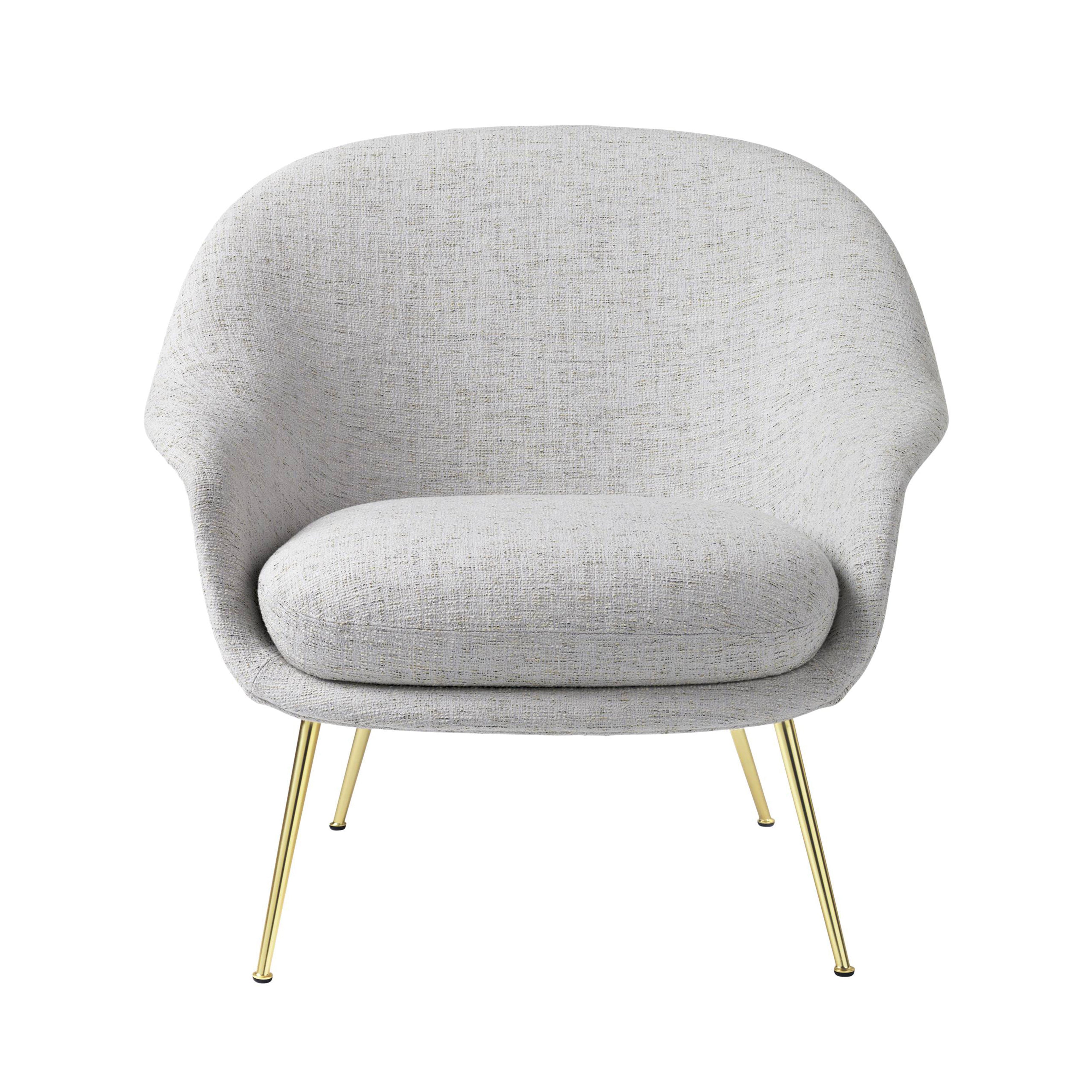 Bat Lounge Chair Low Back: Conic Base + Antique Brass