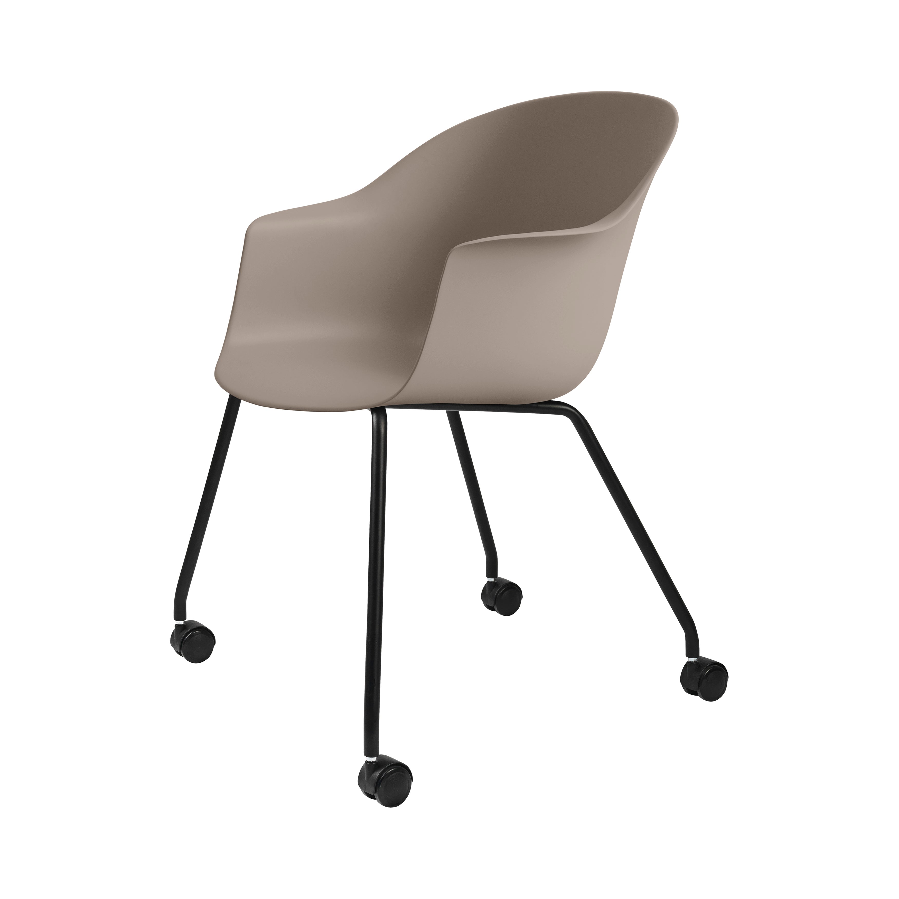 Bat Meeting Chair: 4 Legs with Castors + New Beige