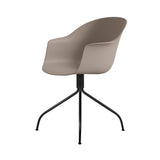 Bat Meeting Chair: Swivel Base + Black Matt + New Beige + Felt Glides