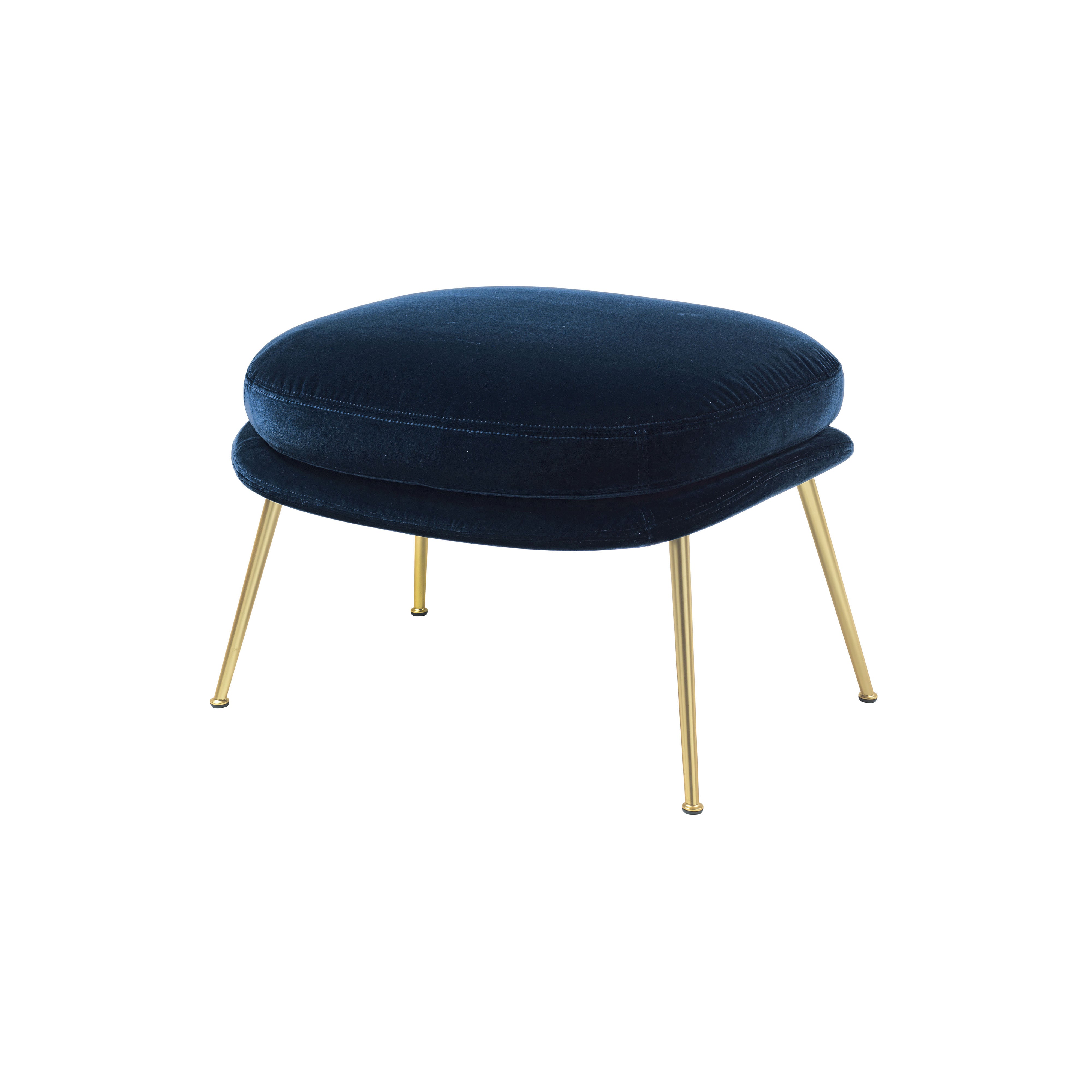 Bat Ottoman: Conic Base + Brass Semi Matt