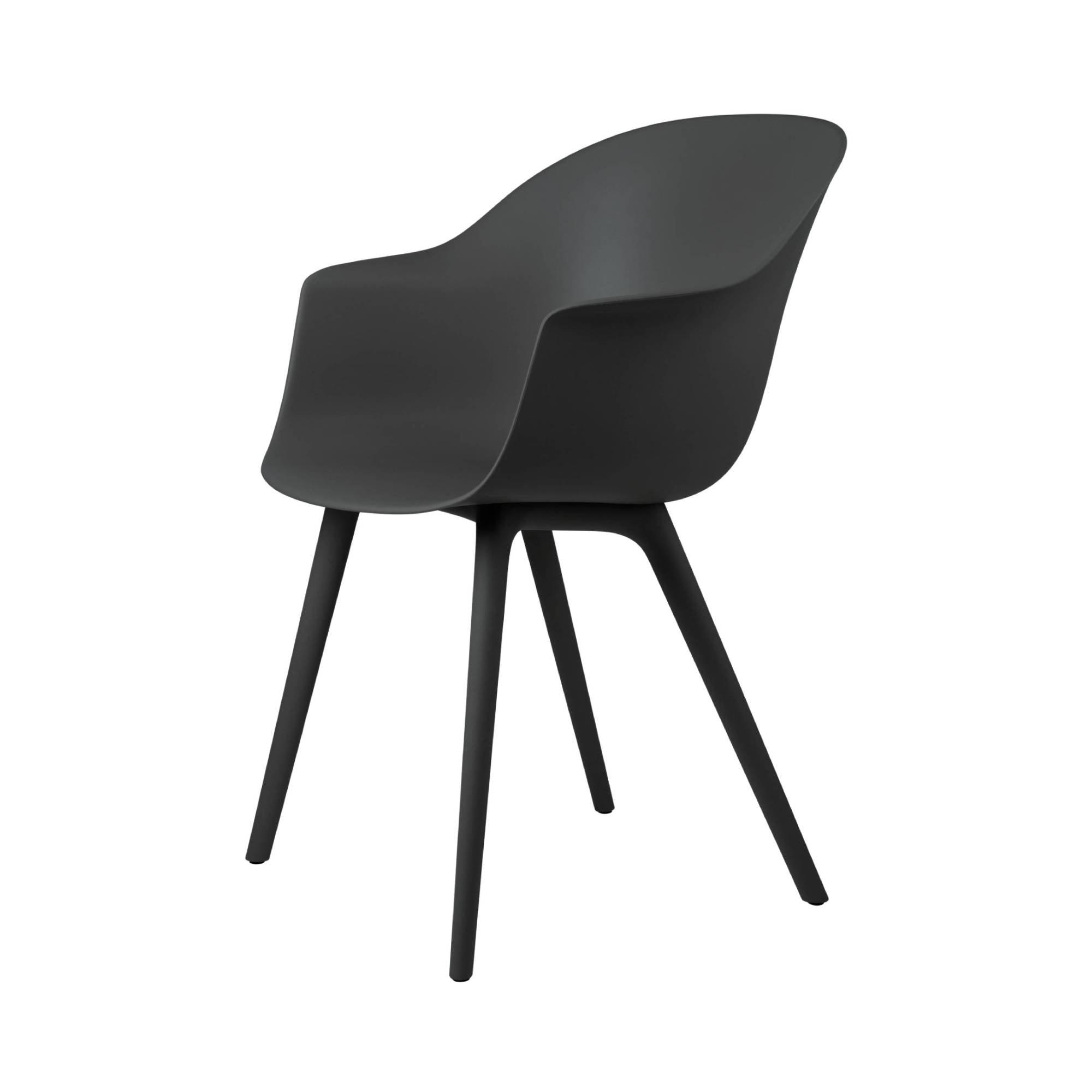 Bat Dining Chair: Plastic Base + Black