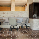 Beetle Dining Chair: Black Plastic Base + Fully Upholstered