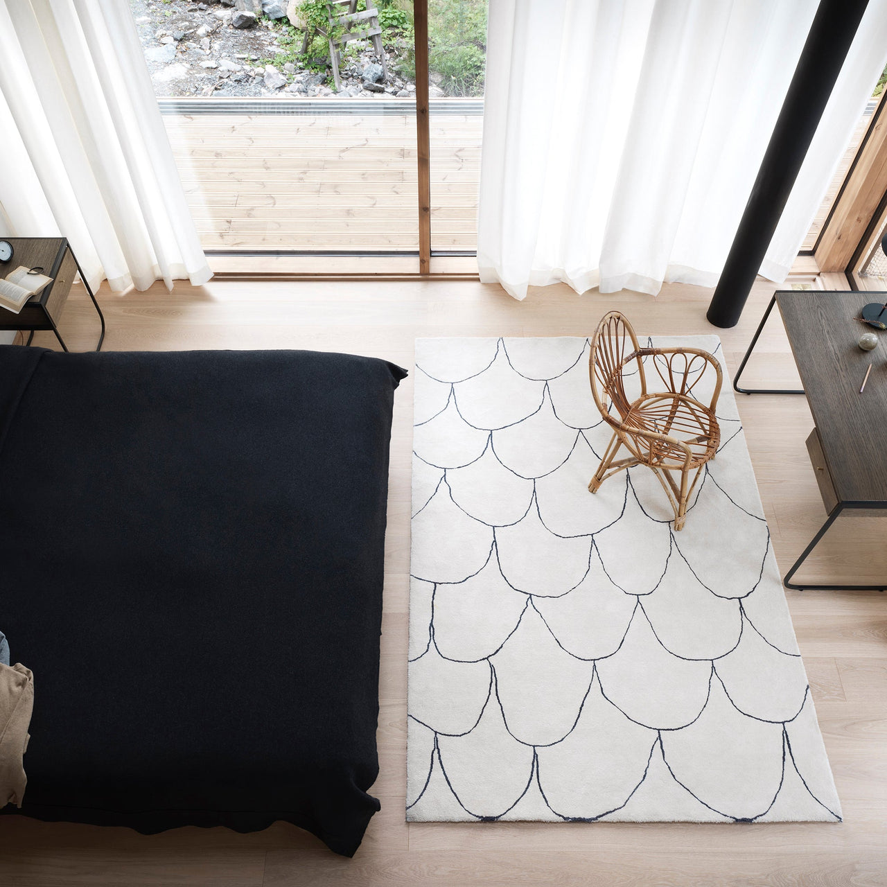 Fish Platinum Rug: Small