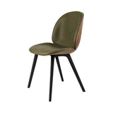 Beetle Dining Chair Plastic Base: Veneer Shell + Front Upholstered + American Walnut