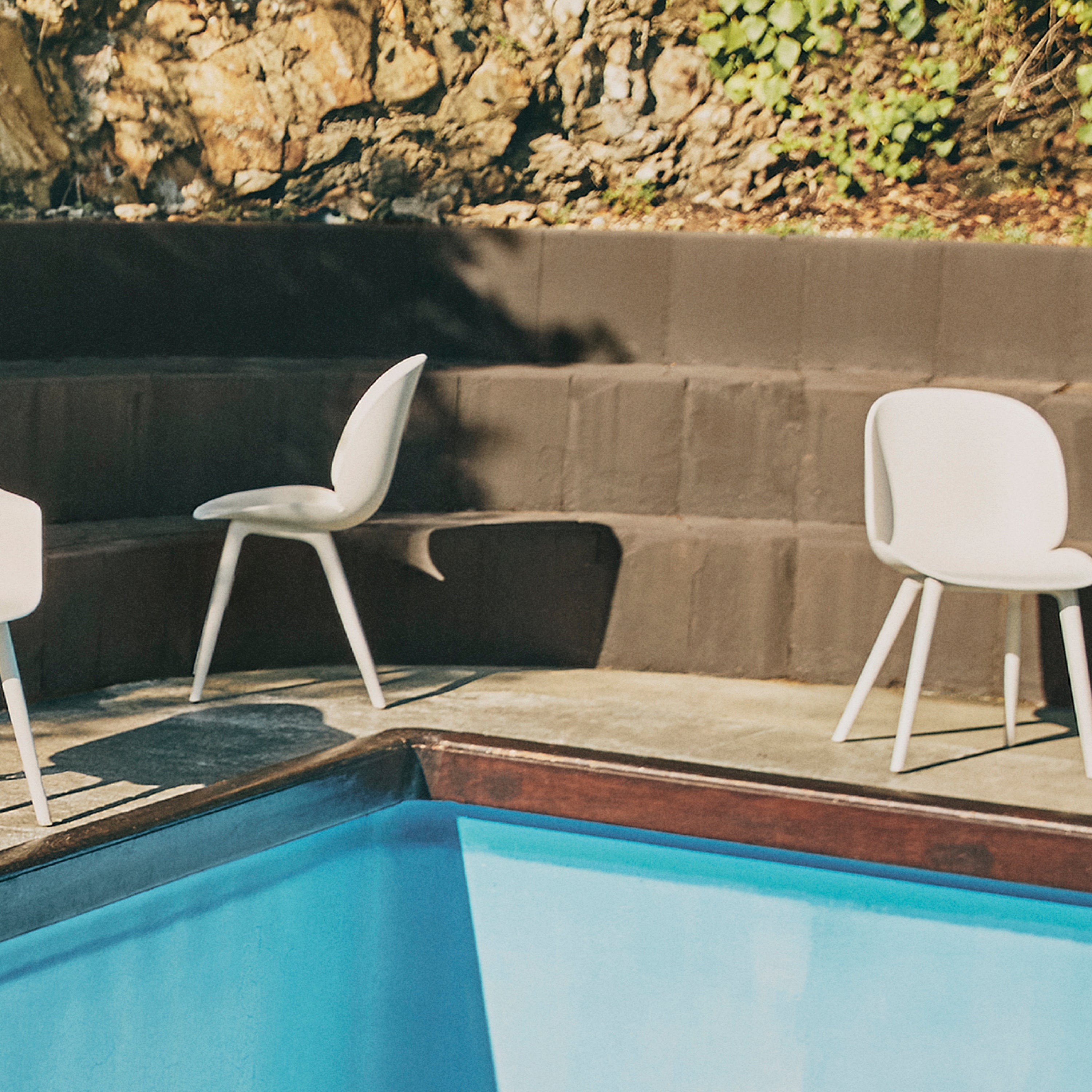 Beetle Outdoor Dining Chair: Plastic Base