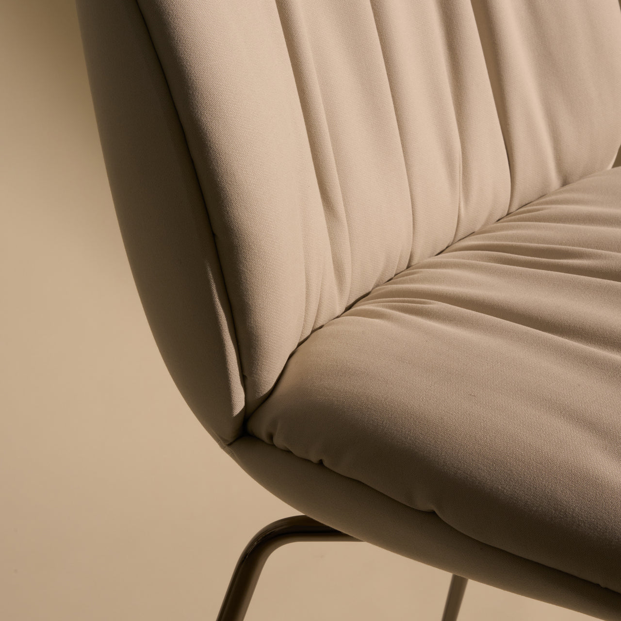 Beetle Soft Dining Chair: Conic Base + Fully Upholstered