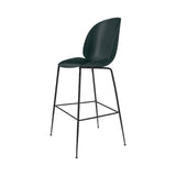 Beetle Bar + Counter Chair: Bar + Dark Green + Black Matt