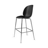 Beetle Bar + Counter Chair: Bar + Black + Black Chrome