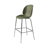 Beetle Bar + Counter Chair: Bar + Fern Green + Black Chrome