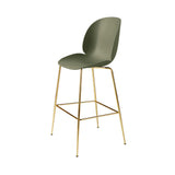 Beetle Bar + Counter Chair: Felt Glides + Bar + Fern Green + Brass Semi Matt