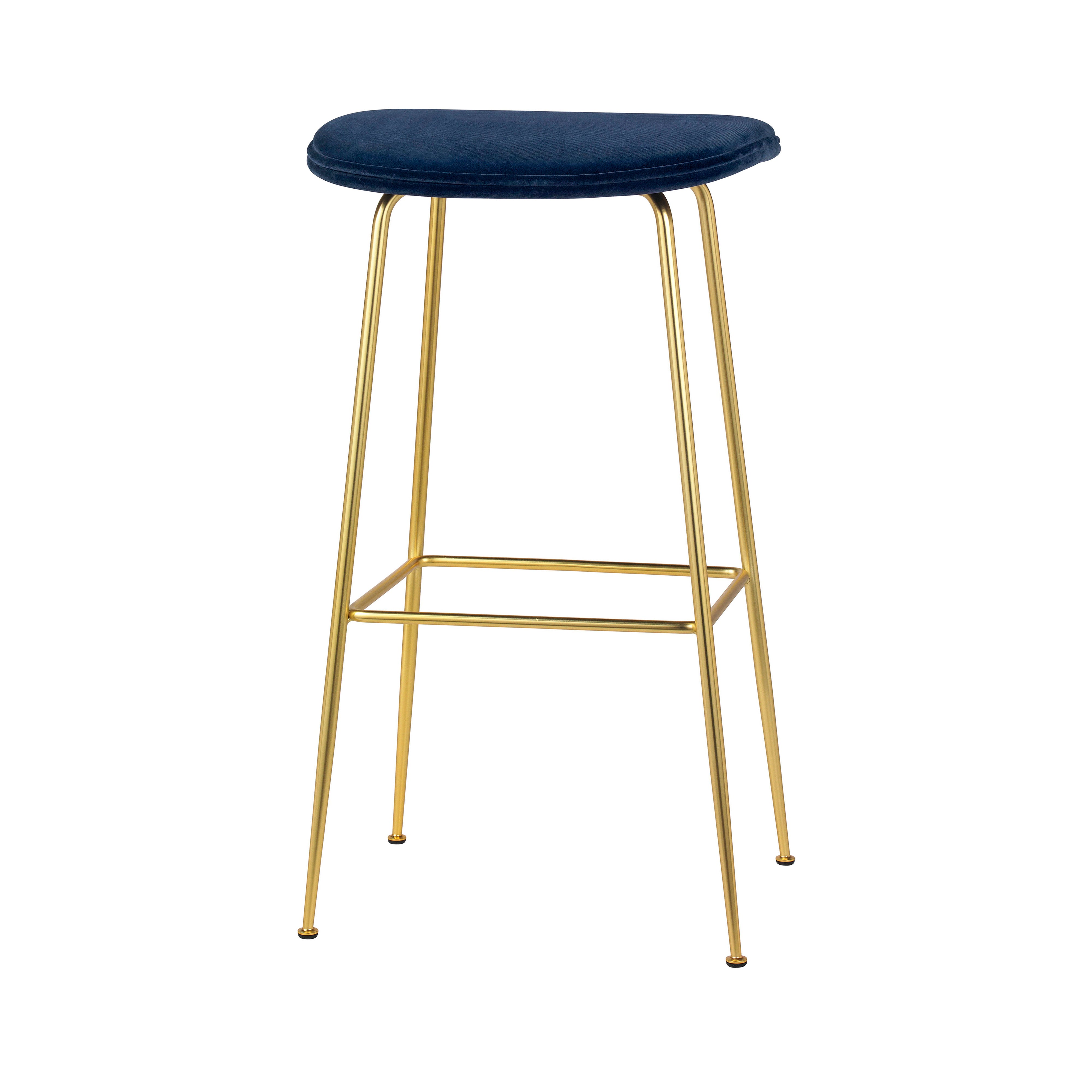 Beetle Bar + Counter Stool: Full Upholstery + Bar + Brass Semi Matt