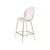 Beetle Bar + Counter Chair: Felt Glides + Counter + Alabaster White + Brass Semi Matt
