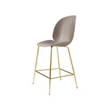 Beetle Bar + Counter Chair: Felt Glides + Counter + New Beige + Brass Semi Matt