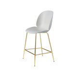 Beetle Bar + Counter Chair: Felt Glides + Counter + Lunar Grey + Brass Semi Matt